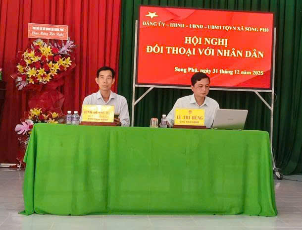 Song Phú tổ chức hội nghị đối thoại trực tiếp giữa cấp ủy,
 chính quyền với nhân dân năm 2025.
